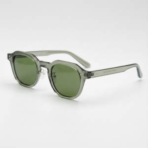April Green Tinted Lens Sunglasses - Transparent green Geometric TR90 Frame
