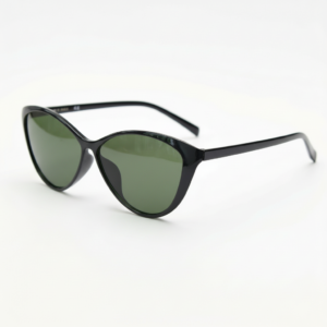 Carol Green Tinted Lens Sunglasses - Glossy black Cat-eye TR90 Frame