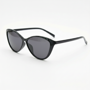 Carol Grey Tinted Lens Sunglasses - Glossy black Cat-eye TR90 Frame