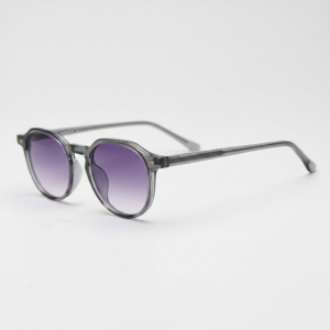 Cherry Purple Gradient Lens Sunglasses - Grey Geometric TR90 Frame