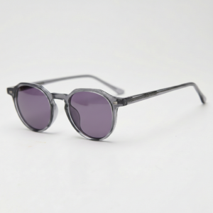 Cherry Purple Tinted Lens Sunglasses - Grey Geometric TR90 Frame
