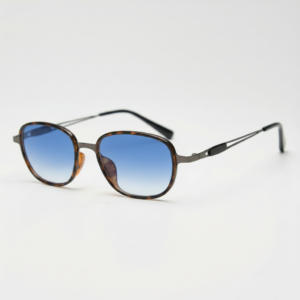 Dale Blue Gradient Lens Sunglasses - Tortoise Oval TR90 Frame