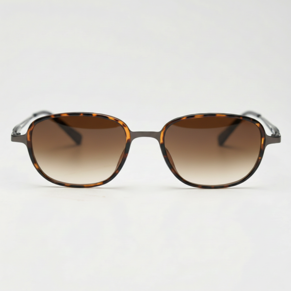 Dale Brown Gradient Lens Sunglasses - Tortoise Oval TR90 Frame