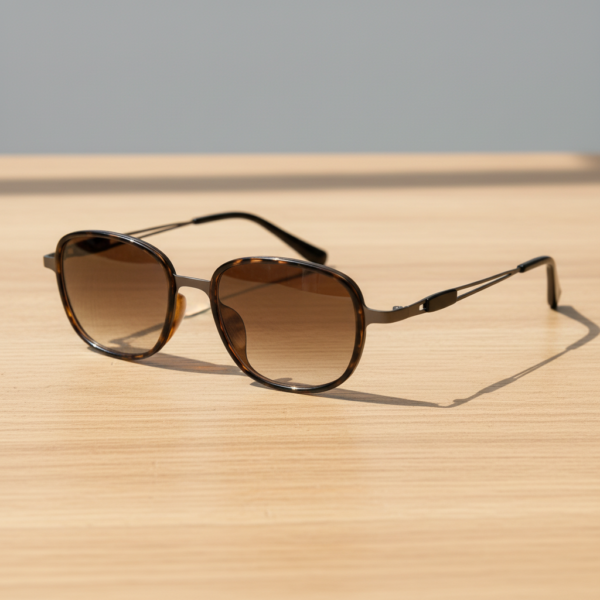 Dale Brown Gradient Lens Sunglasses - Tortoise Oval TR90 Frame