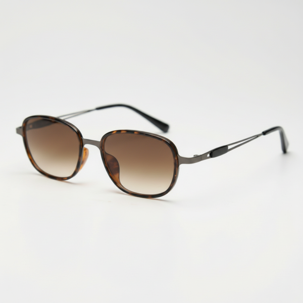 Dale Brown Gradient Lens Sunglasses - Tortoise Oval TR90 Frame