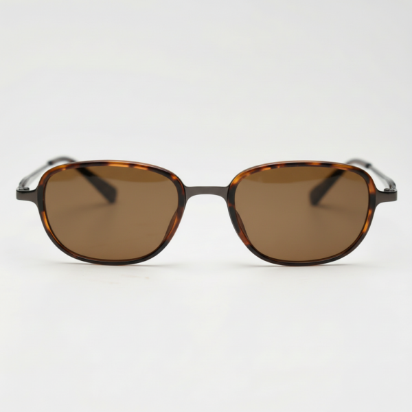 Dale Brown Tinted Lens Sunglasses - Tortoise Oval TR90 Frame