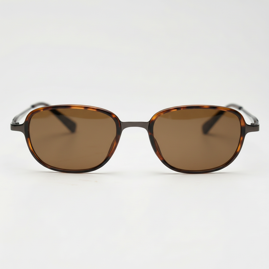 Dale Brown Tinted Lens Sunglasses - Tortoise Oval TR90 Frame