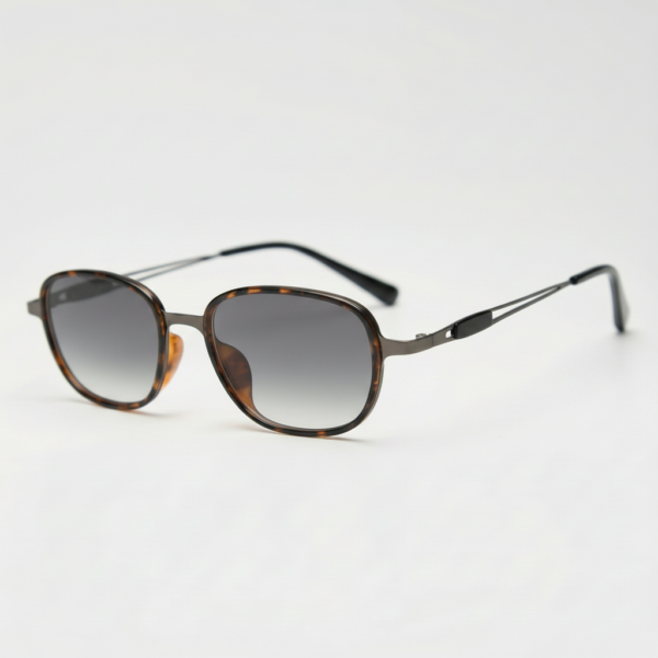 Dale Grey Gradient Lens Sunglasses - Tortoise Oval TR90 Frame
