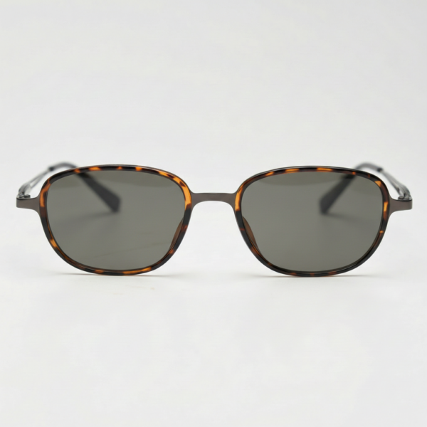 Dale Grey Tinted Lens Sunglasses - Tortoise Oval TR90 Frame