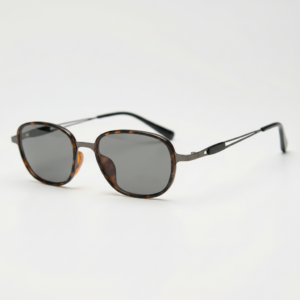 Dale Grey Tinted Lens Sunglasses - Tortoise Oval TR90 Frame