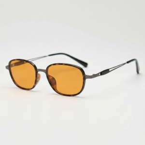 Dale Orange Tinted Lens Sunglasses - Tortoise Oval TR90 Frame