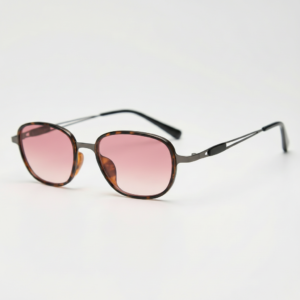 Dale Pink Gradient Lens Sunglasses - Tortoise Oval TR90 Frame