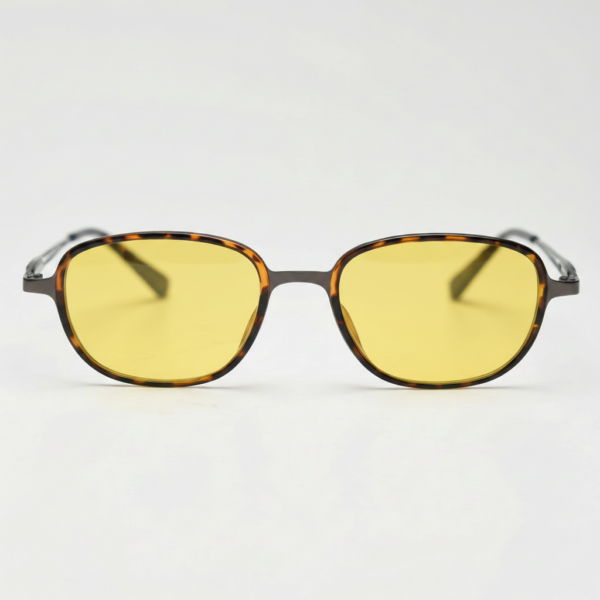 Dale Night Driving Glasses (Yellow Tint) - Tortoise Oval TR90 Frame