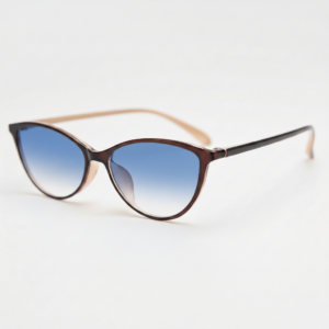 Dawn Blue Gradient Lens Sunglasses - Red Cat-eye TR90 Frame