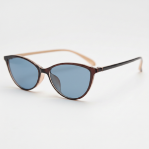Dawn Blue Tinted Lens Sunglasses - Red Cat-eye TR90 Frame