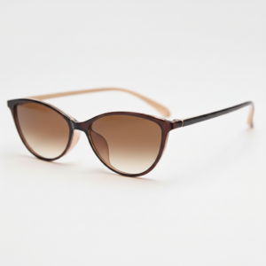 Dawn Brown Gradient Lens Sunglasses - Red Cat-eye TR90 Frame