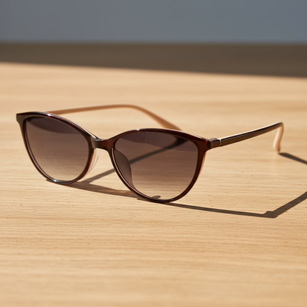 Dawn Grey Gradient Lens Sunglasses - Red Cat-eye TR90 Frame