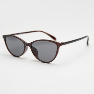 Dawn Grey Tinted Lens Sunglasses - Red Cat-eye TR90 Frame