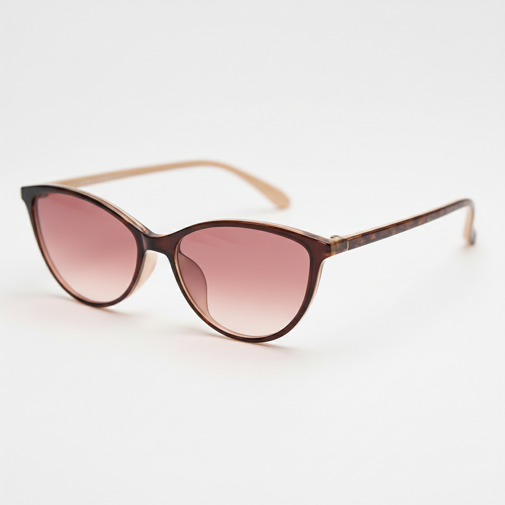 Dawn Pink Gradient Lens Sunglasses - Red Cat-eye TR90 Frame
