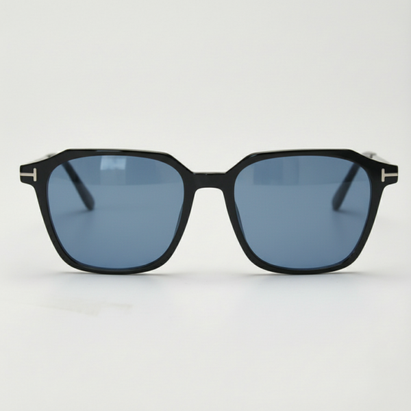 Elma Blue Tinted Lens Sunglasses - Black Rectangle TR90 Frame