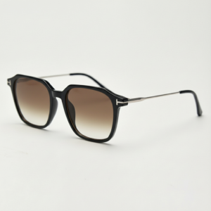 Elma Brown Gradient Lens Sunglasses - Black Rectangle TR90 Frame