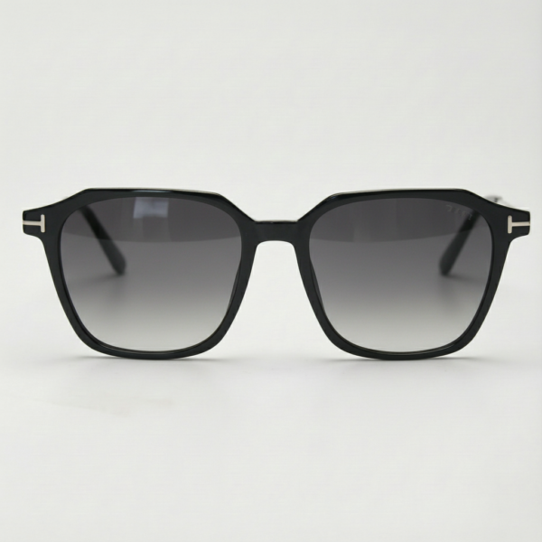 Elma Grey Gradient Lens Sunglasses - Black Rectangle TR90 Frame