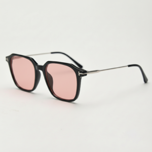 Elma Pink Tinted Lens Sunglasses - Black Rectangle TR90 Frame