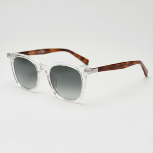 Faith Grey Gradient Lens Sunglasses - Clear Rectangle TR90 Frame