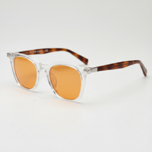 Faith Orange Tinted Lens Sunglasses - Clear Rectangle TR90 Frame