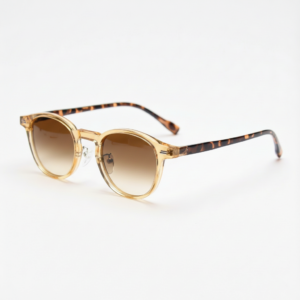 Gail Brown Gradient Lens Sunglasses - Yellow Round TR90 Frame