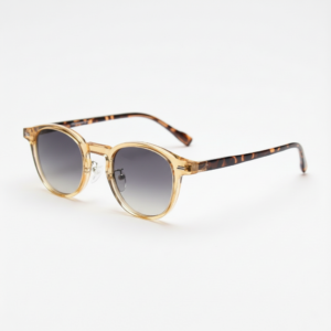 Gail Grey Gradient Lens Sunglasses - Yellow Round TR90 Frame