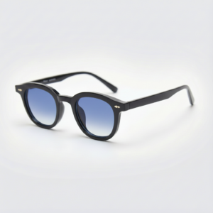 Joyce Blue Gradient Lens Sunglasses - Black Oval TR90 Frame