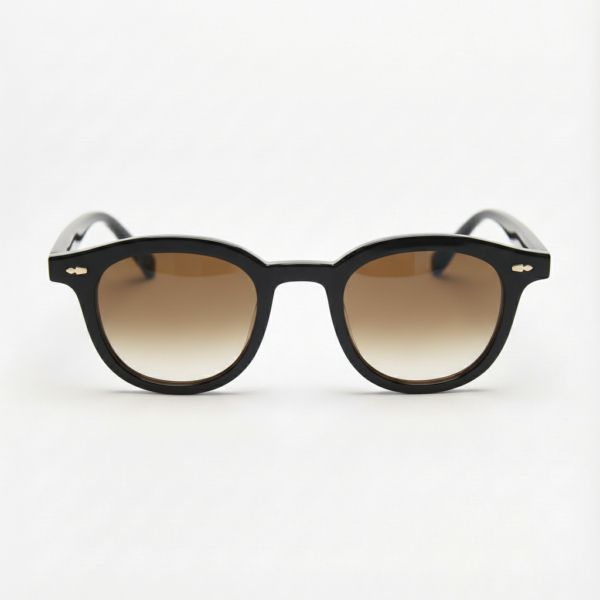 Joyce Brown Gradient Lens Sunglasses - Black Oval TR90 Frame