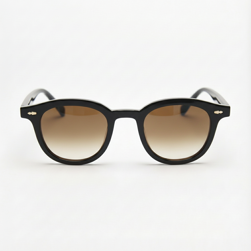 Joyce Brown Gradient Lens Sunglasses - Black Oval TR90 Frame