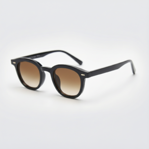 Joyce Brown Gradient Lens Sunglasses - Black Oval TR90 Frame