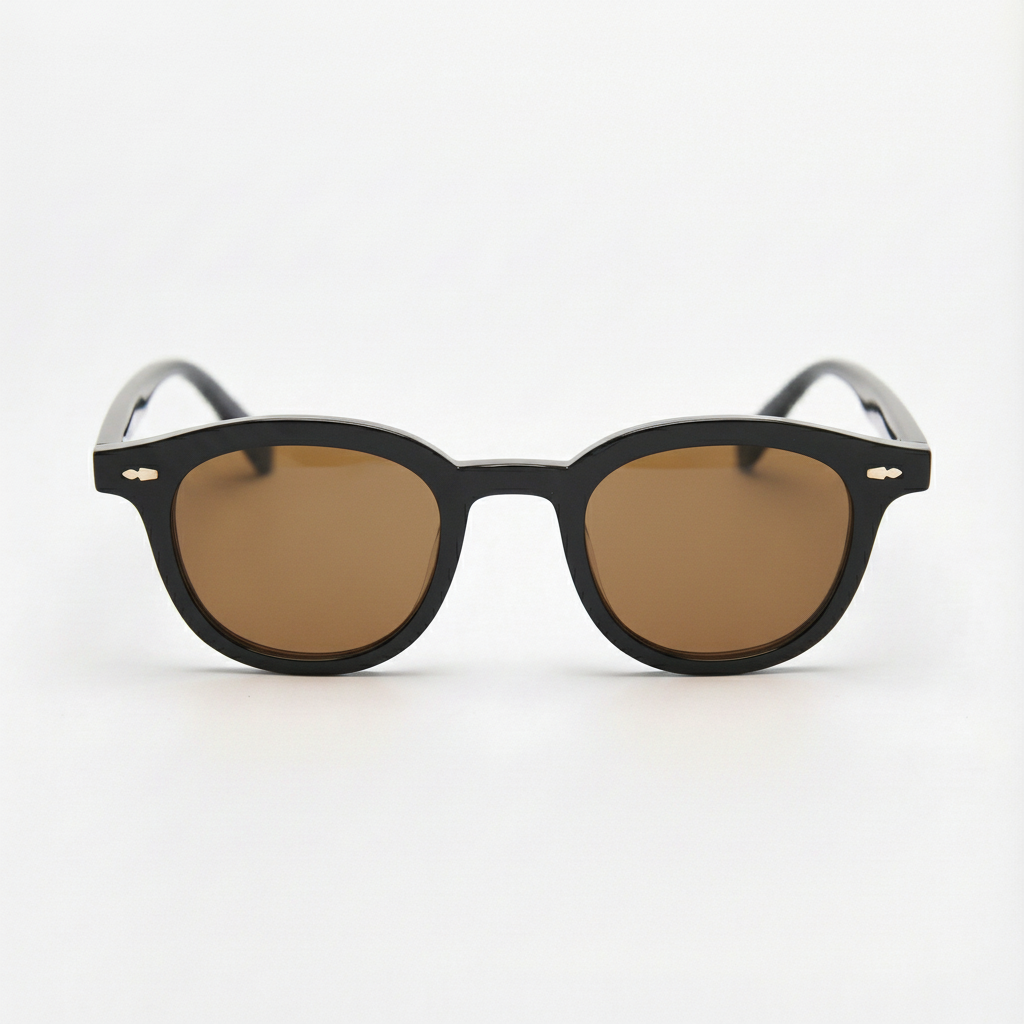 Joyce Brown Tinted Lens Sunglasses - Black Oval TR90 Frame