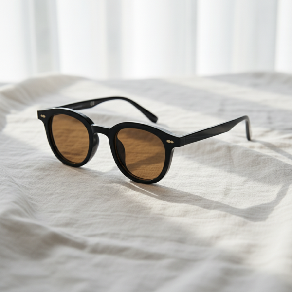 Joyce Brown Tinted Lens Sunglasses - Black Oval TR90 Frame