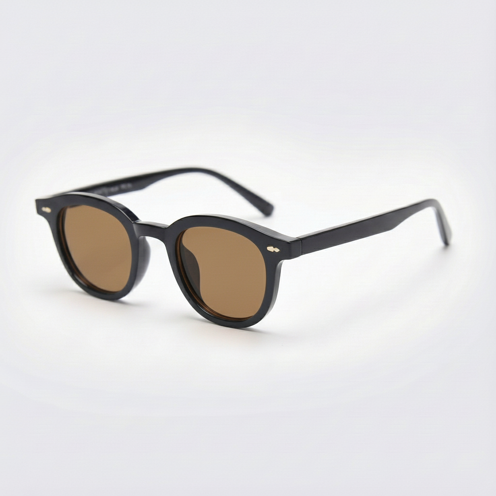 Joyce Brown Tinted Lens Sunglasses - Black Oval TR90 Frame