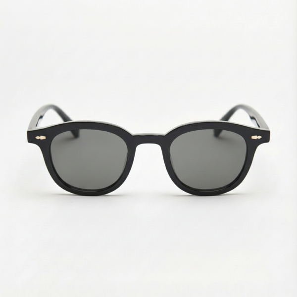 Joyce Grey Tinted Lens Sunglasses - Black Oval TR90 Frame