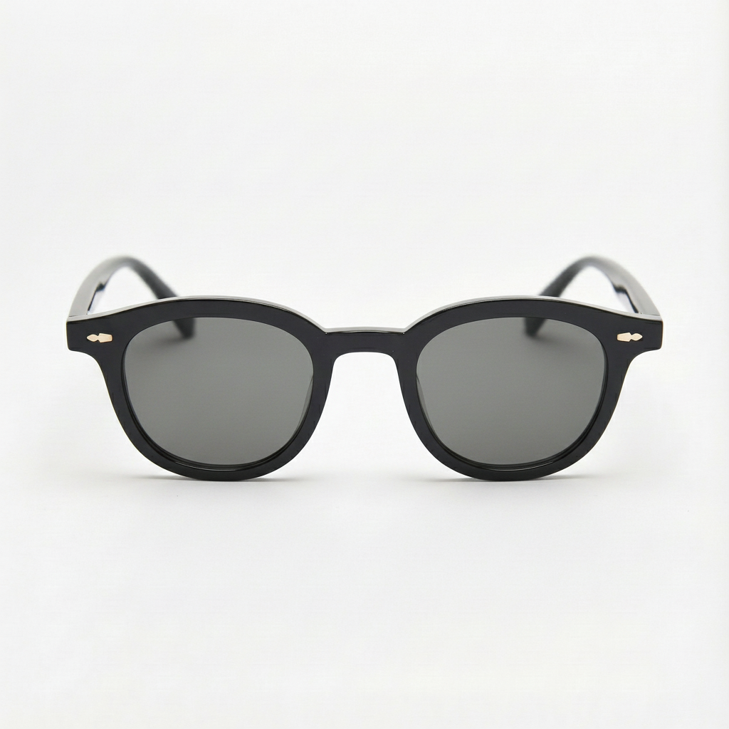 Joyce Grey Tinted Lens Sunglasses - Black Oval TR90 Frame