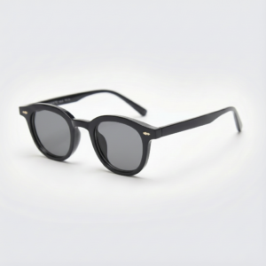 Joyce Grey Tinted Lens Sunglasses - Black Oval TR90 Frame