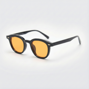 Joyce Orange Tinted Lens Sunglasses - Black Oval TR90 Frame