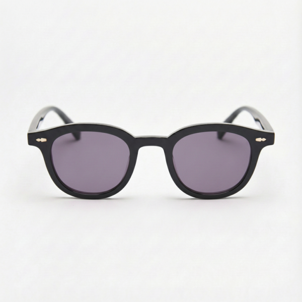 Joyce Purple Tinted Lens Sunglasses - Black Oval TR90 Frame