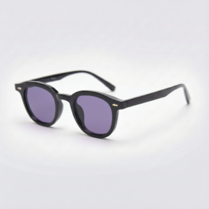 Joyce Purple Tinted Lens Sunglasses - Black Oval TR90 Frame
