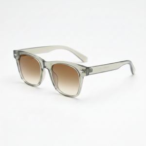 Julie Brown Gradient Lens Sunglasses - Green Rectangle TR90 Frame