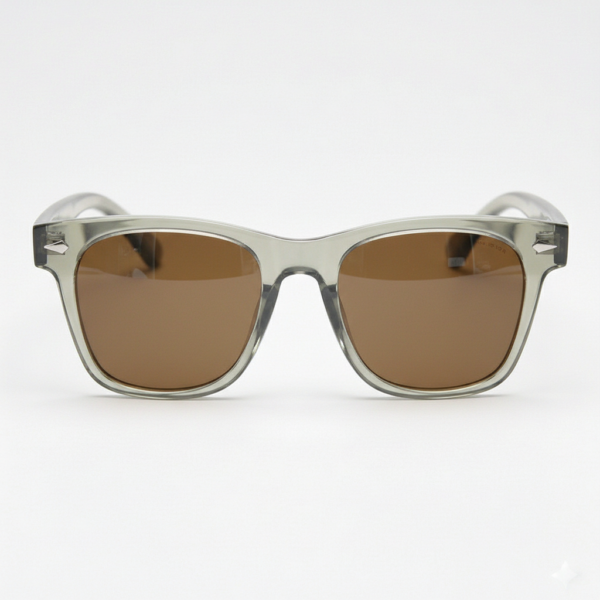 Julie Brown Tinted Lens Sunglasses - Green Rectangle TR90 Frame