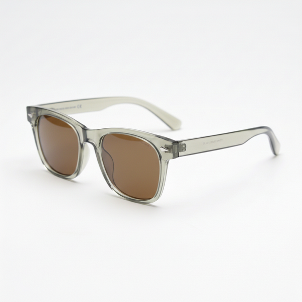 Julie Brown Tinted Lens Sunglasses - Green Rectangle TR90 Frame