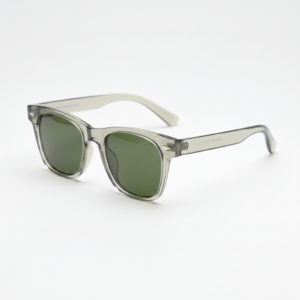 Julie Green Tinted Lens Sunglasses - Green Rectangle TR90 Frame