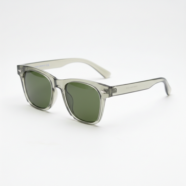 Julie Green Tinted Lens Sunglasses - Green Rectangle TR90 Frame