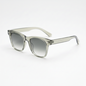 Julie Grey Gradient Lens Sunglasses - Green Rectangle TR90 Frame